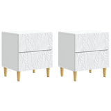 Bedside Table 2 pcs White 43 x 34.5 x 48 cm Engineered Wood 894986