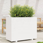 ZNTS Garden Planter White 90x40x72.5 cm Solid Wood Pine 3282595