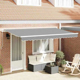 Awning Frame Retractable Manual White 4 x 2 m Metal 42002543