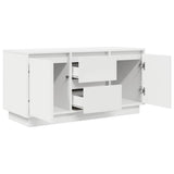 TV Cabinet with LED Lights White 100x41x50 cm 861409