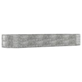 Garden Raised Bed Silver 447x140x68 cm Galvanised Steel 319112