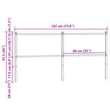 Replace Headboard Brown Oak 180 cm Engineered Wood and Steel 4007801