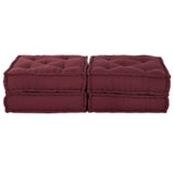 Modular Sofa 2 pcs Maroon 140 x 70 x 36 cm Fabric 3315075