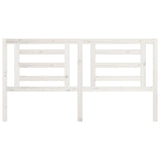 Bed Headboard White Solid Pine Wood Standard Decorative Inlays 818836
