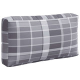 Pallet Cushions 3 pcs Grey Check Fabric 360958