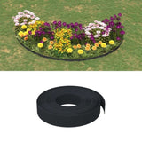 ZNTS Garden Edgings 2 pcs Black 10 m 10 cm Polyethylene 3155432