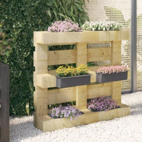 ZNTS Flower Boxes for Euro Pallets 12 pcs Grey 36x13.5x9.5 cm PP 318302