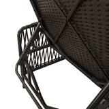 Sun Lounger Reclining 3 pcs Black and Cream White Poly Rattan 365432