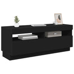 TV Cabinet with LED Lights Black 100x35x40 cm 804455