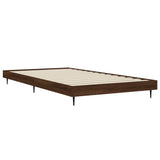 Bed Frame without Mattress Brown Oak 100x200 cm Engineered Wood 832268