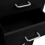 ZNTS Mobile File Cabinet Black 28x41x109 cm Metal 335922