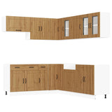 11 Piece Kitchen Cabinet Set "Kalmar" Artisan Oak Engineered Wood 3314920