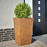 ZNTS Garden Planter 45x45x75 cm Weathering Steel 851106