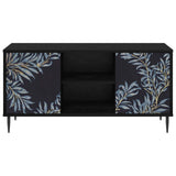 TV Cabinet DOKKUM 102 x 33 x 51 cm Black Oak Engineered Wood 8007057