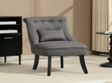 Fabric Single Sofa Dining Chair Tub Chair Upholstered W/ Pillow Solid Wood Leg Home Living Room T3398P423511