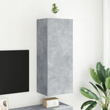 TV Wall Cabinet Concrete Grey 40.5x30x102 cm Engineered Wood 836934
