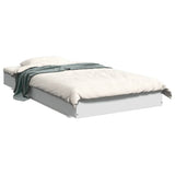 Bed Frame without Mattress White 90x190 cm Single Engineered Wood 842070