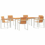 Garden Dining Set 7 pcs Solid Wood Acacia 3334811