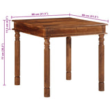 ZNTS Dining Table 80x80x77 cm Solid Wood Acacia 4102365