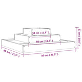 Planter 80x80x27 cm Solid Wood Pine 823864