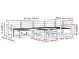 Outdoor Sofa Set 7 pcs Natural Solid Acacia Wood 3366672