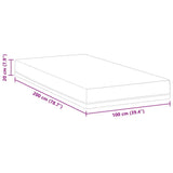 Mattress White and Blue 100 x 200 cm Gel-Infused Foam 4106339