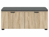 Hall Bench with Cushion with Shelf Sonoma Oak 80 x 38 x 46 cm 891482
