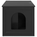 Cat House Black 85 x 55 x 50.5 cm Engineered Wood 8000717