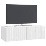 Wall-Mounted TV Cabinet High Gloss White 98 x 41 x 30 cm 898529