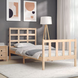 Bed Frame without Mattress Small Single Solid Wood Pine 3192061