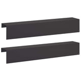 Garden Cover Profile 2 pcs 100 x 20 x 15 cm Steel Black 8012976