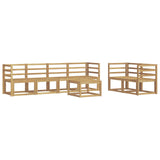 Outdoor Sofa Set 7 pcs White 59 x 59 x 37 cm Solid Acacia Wood 3387263