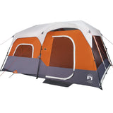 Family Tent with LED 9-Person Light Grey and Orange Quick Release 94312