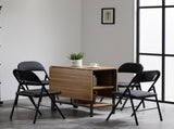 4pcs Elegant Foldable Iron & PVC Chairs for Convention & Exhibition Black 41844164