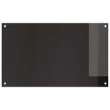 Kitchen Backsplash 2 pcs Black 100 x 60 cm Tempered Glass 3415553