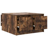 Coffee Table with Drawers Smoked Oak 70.5x70x40 cm 3328412