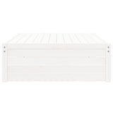 Garden Footstool White 120x80 cm Solid Wood Pine 825752
