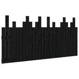 Wall Headboard Black 166x3x80 cm Solid Wood Pine 824812