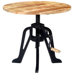 ZNTS Side Table 60x cm Solid Mango Wood and Cast Iron 247915