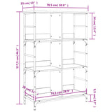Bookshelf Sonoma Oak 78.5x33x117.5 cm Engineered Wood 835250