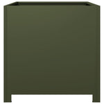 ZNTS Garden Planter Olive Green 50x50x50 cm Steel 851216