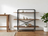 Bookshelf 3-Tier 100 x 35 x 105 cm PB Oak Wood 8007796