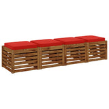 4-Piece Seat Cushions VUGHT 4 pcs 100% Polyester Red 946292
