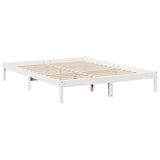 Extra Long Bed Frame without Mattress White 160x210 cm Solid Wood Pine 852409