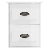 Wall-mounted Bedside Cabinet High Gloss White 41.5x36x53cm 816396