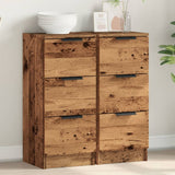 Sideboards 2 pcs Old Wood 30x30x70 cm Engineered Wood 856956