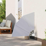 Balcony Privacy Screen 115 x 115 cm Polyester Grey 42000941