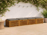 4-Piece Seat Cushions VUGHT 4 pcs 100% Polyester Grey 946277