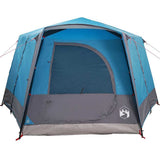 Cabin Tent 5-Person with Roof Blue and Grey 333 x 317 x 194 cm 42004030