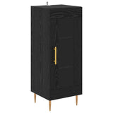 Highboard 2 pcs Black Oak Engineered Wood 3416119